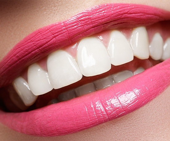 Closeup of beautiful teeth and gums